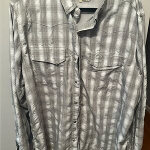 Simms Light Gray Checkered Shirt